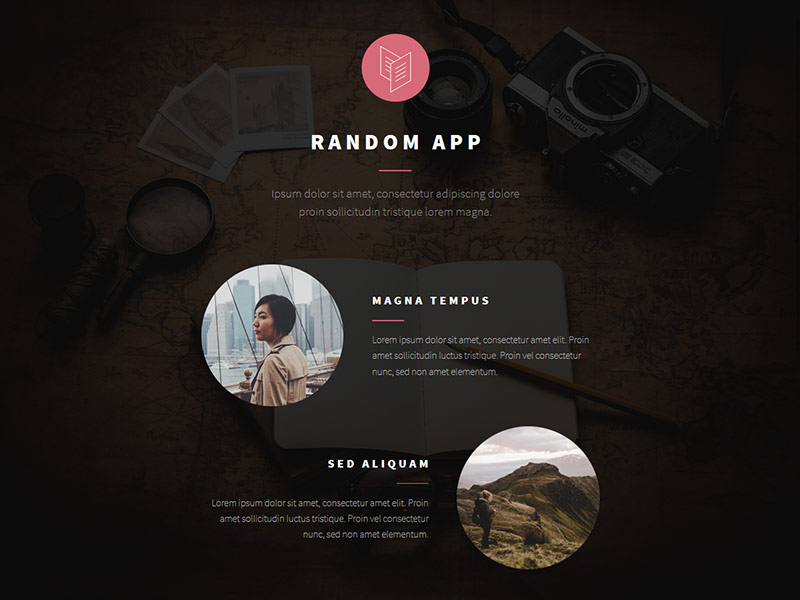 "Random App" demo site preview